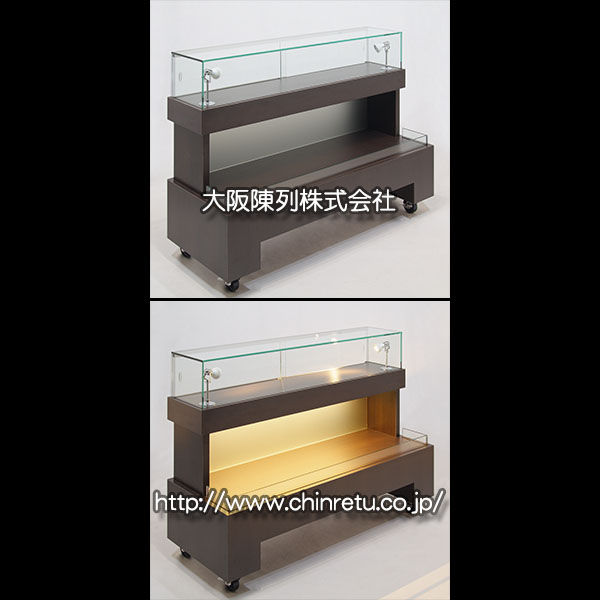 ガラスショーケース製作販売実例｜ギャラリー様分のオープン棚