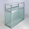当社オリジナルガラスショーケースNo.49｜ガラスケース製作販売実例｜透け感の有るスッキリとしたデザインが美しい「製品サンプル展示用ショーケース」